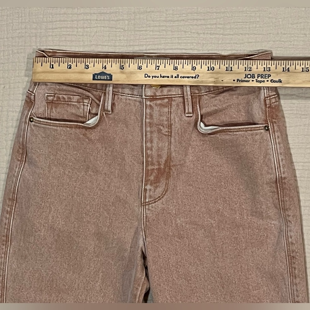 Frame Le Sylvie Super High Rise Jeans Slender Straight Ankle Size 25 Sand - Picture 11 of 14